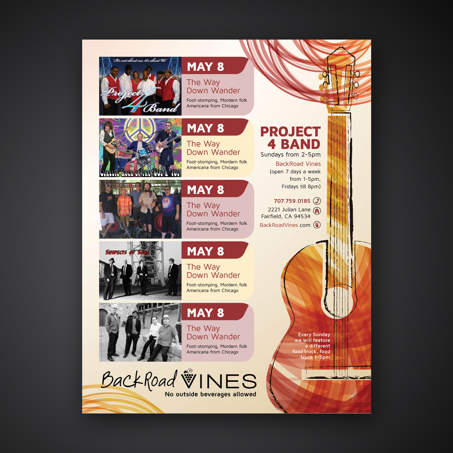 Design de Flyer par Mariyam Khan pour BackRoad Vines | Design #15739057