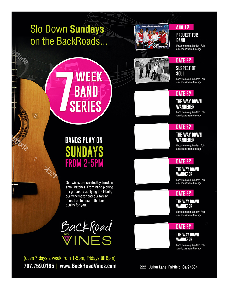 Flyer Design by D Creative for BackRoad Vines | Design: #15736948
