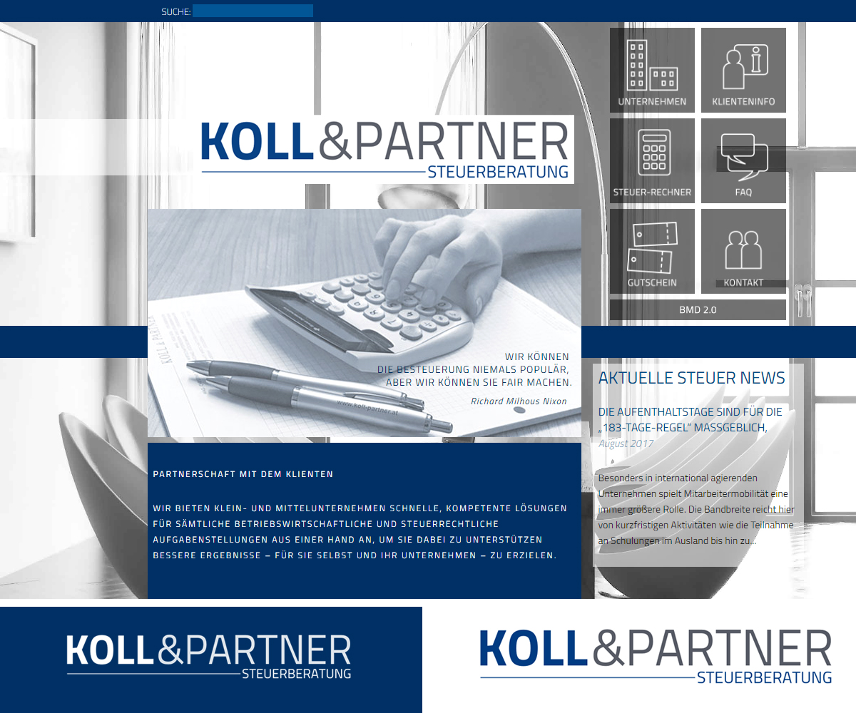 Logo Design by carina_designs for KOLL & PARTNER  | Design #15825934