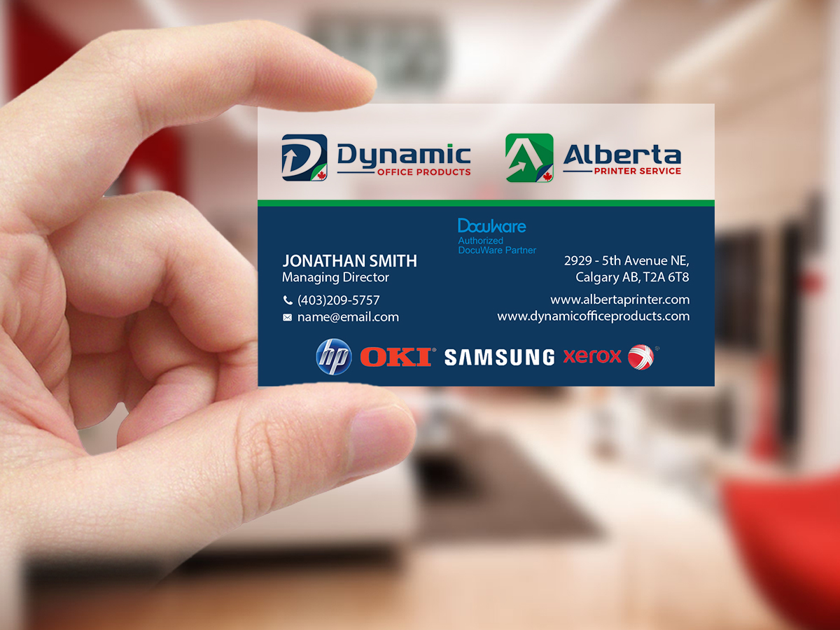 Diseño de Tarjeta de Presentación por Creations Box 2015 para Dynamic Office Products | Diseño #15823557