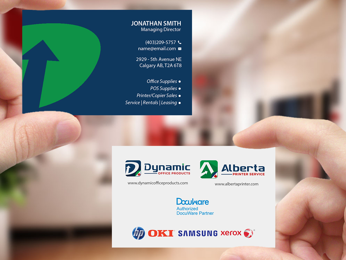 Diseño de Tarjeta de Presentación por Creations Box 2015 para Dynamic Office Products | Diseño #15823642