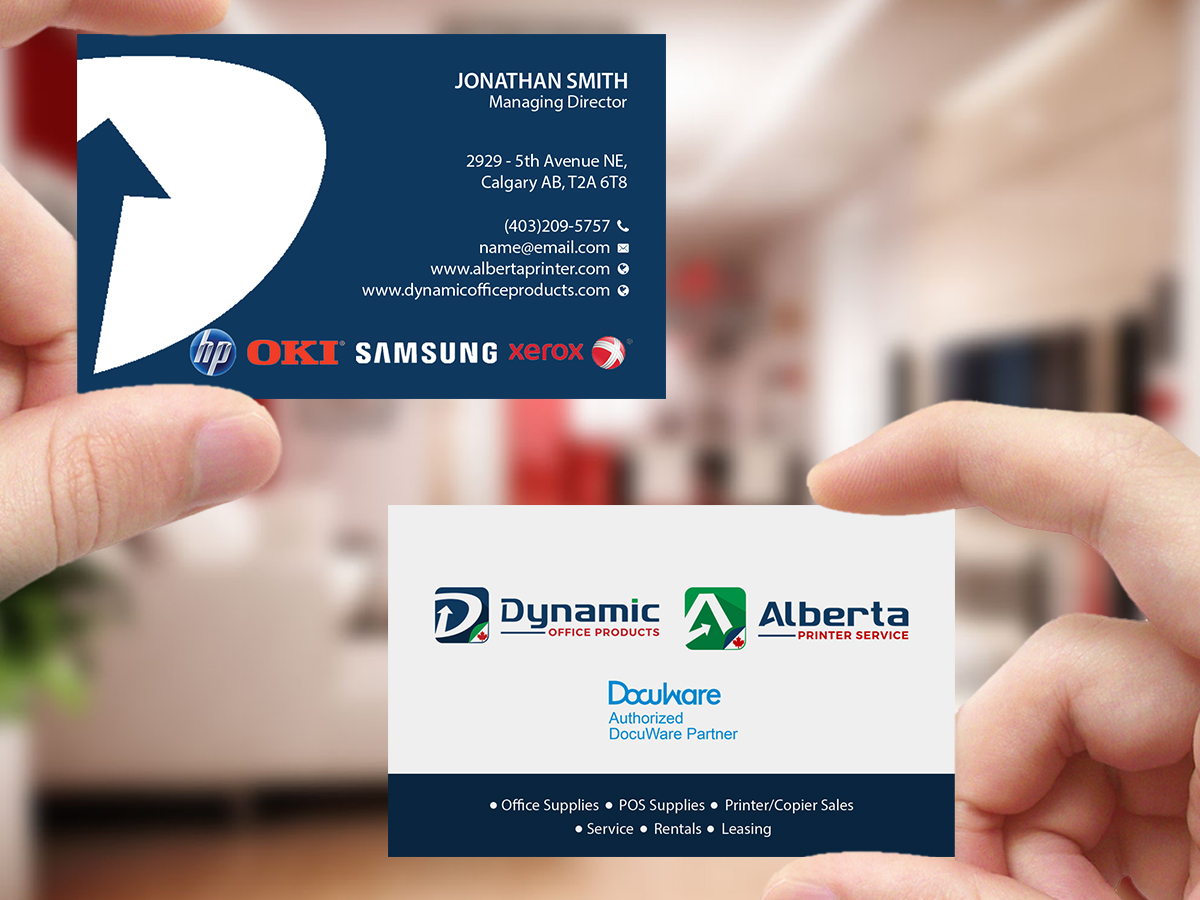 Diseño de Tarjeta de Presentación por Creations Box 2015 para Dynamic Office Products | Diseño #15823645