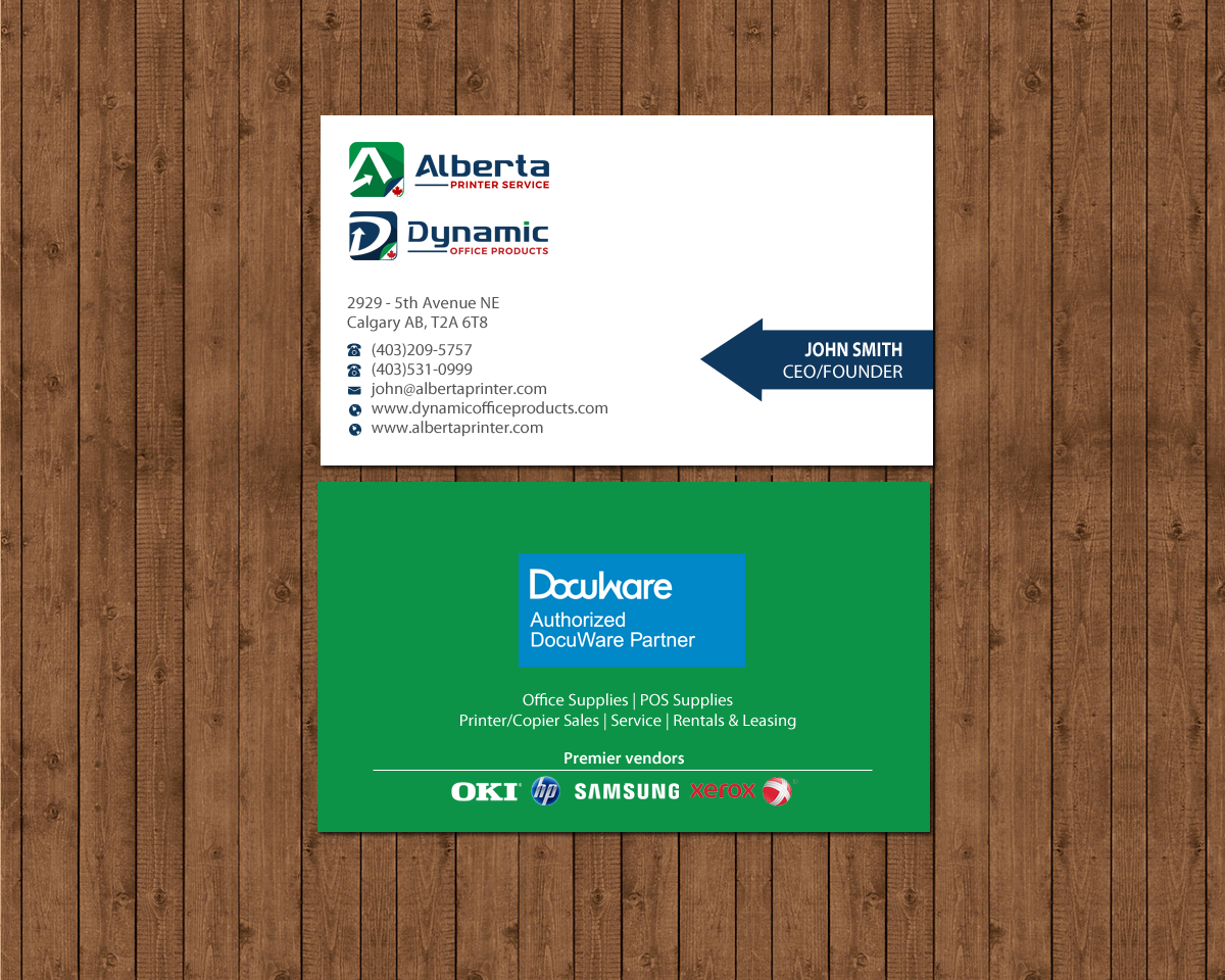 Diseño de Tarjeta de Presentación por Brand aid para Dynamic Office Products | Diseño #15819910