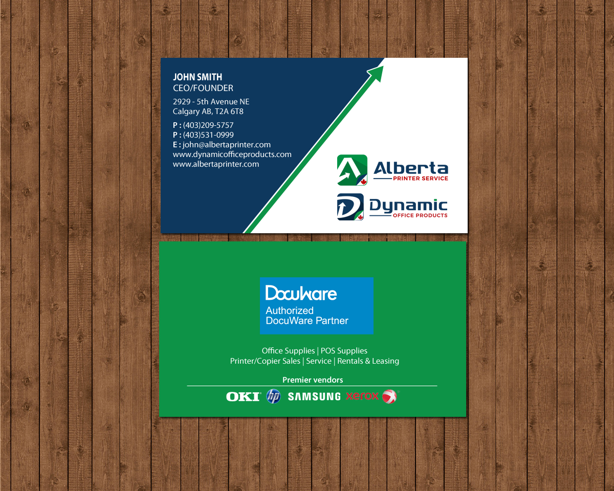 Diseño de Tarjeta de Presentación por Brand aid para Dynamic Office Products | Diseño #15819911