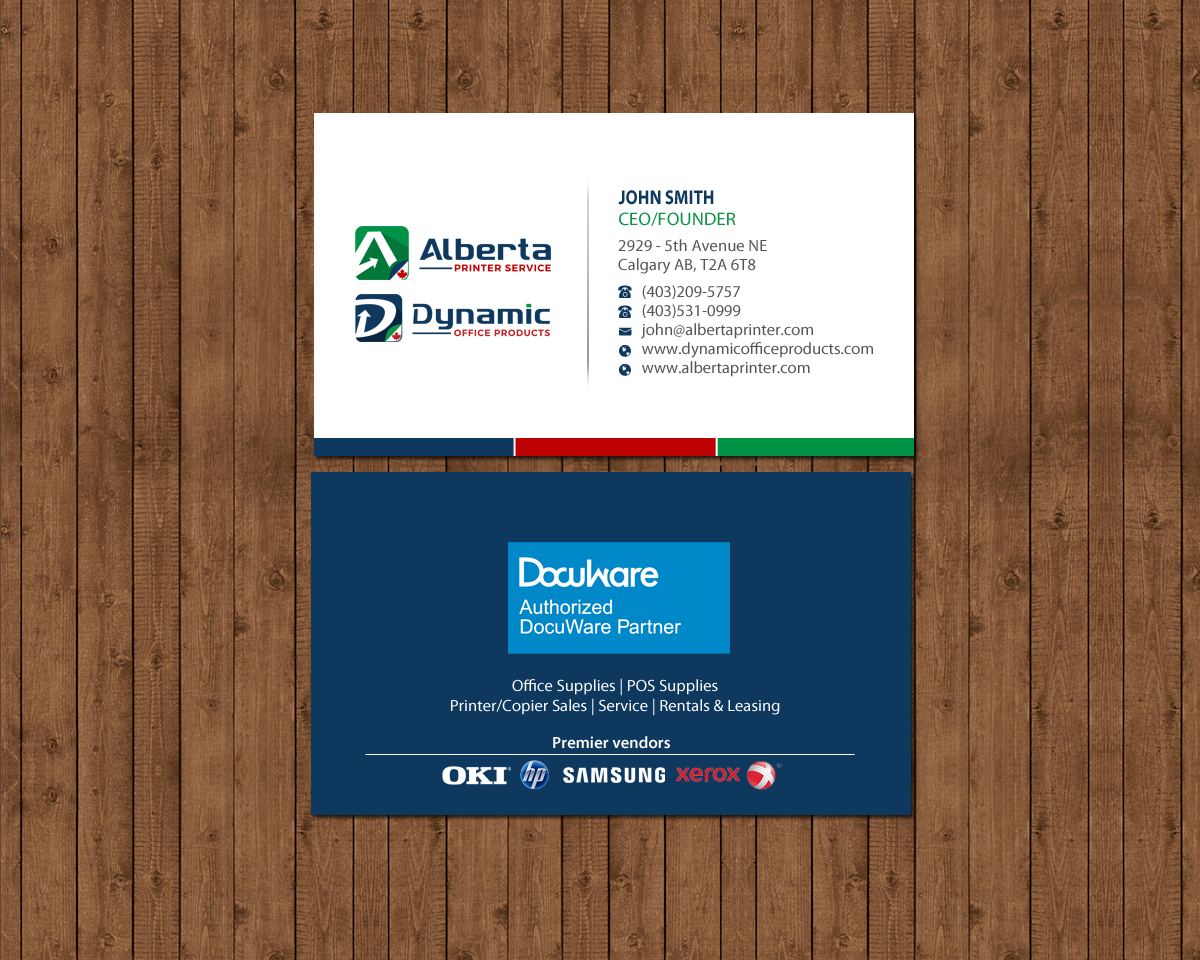 Diseño de Tarjeta de Presentación por Brand aid para Dynamic Office Products | Diseño #15819929