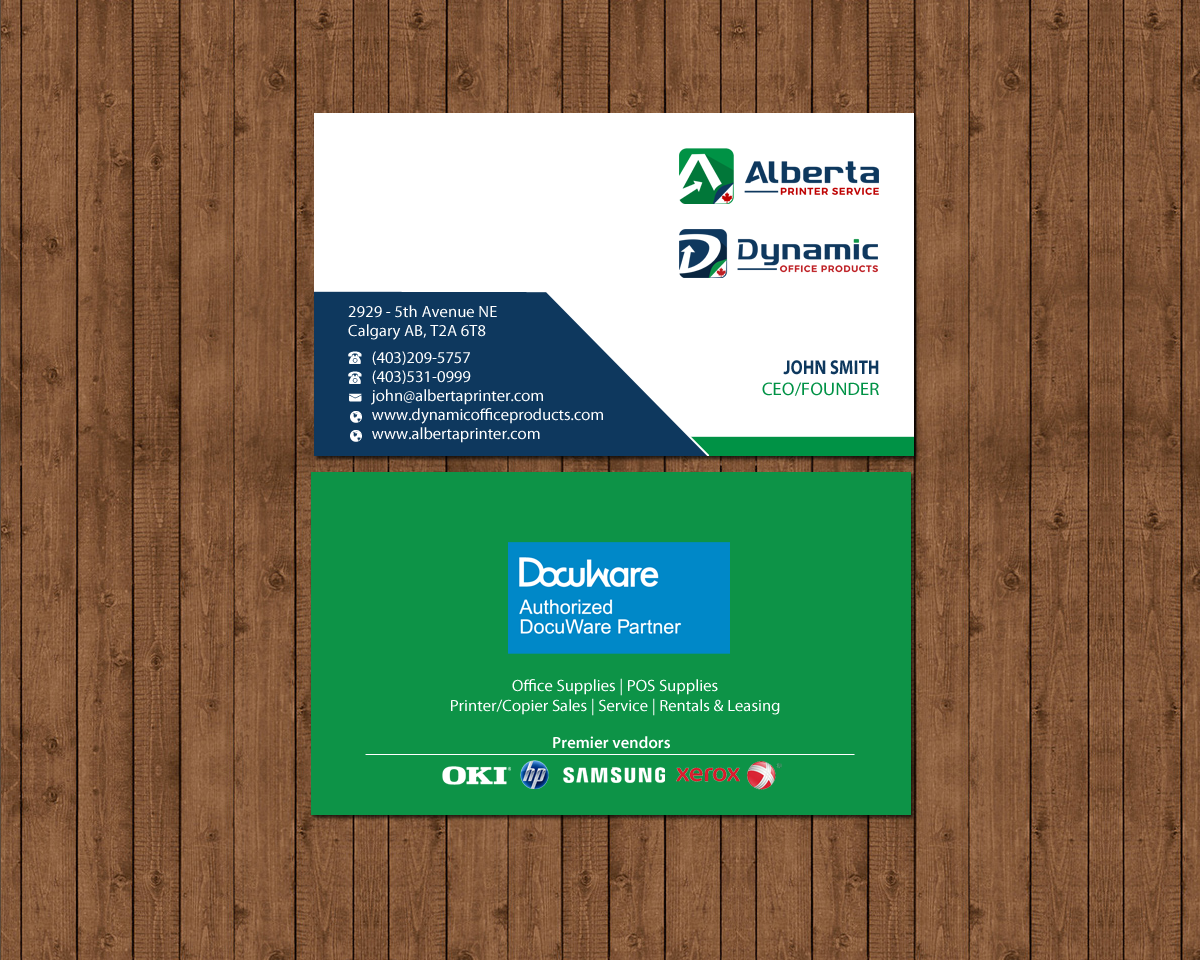 Diseño de Tarjeta de Presentación por Brand aid para Dynamic Office Products | Diseño #15819996