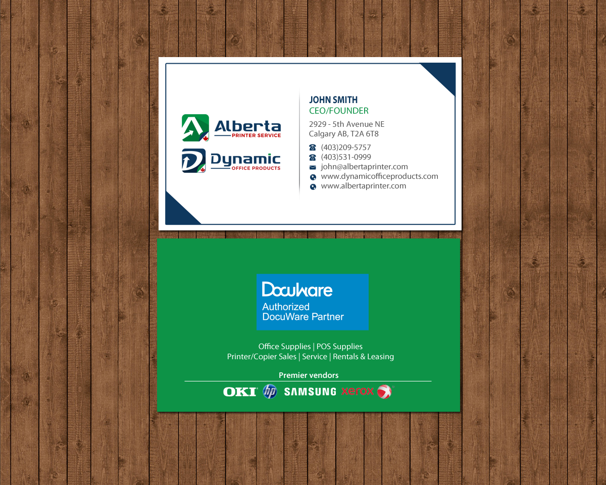 Diseño de Tarjeta de Presentación por Brand aid para Dynamic Office Products | Diseño #15822002