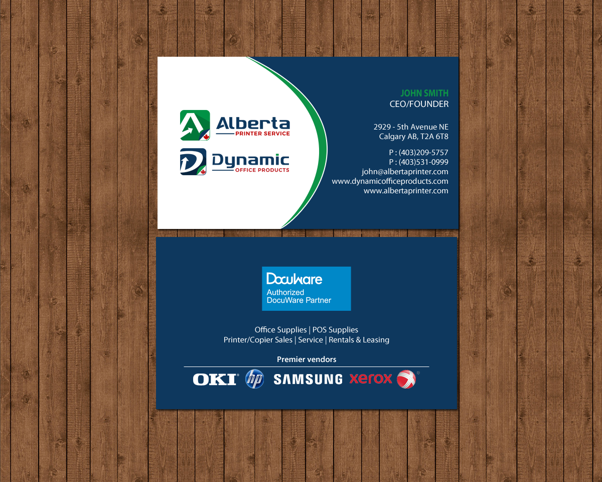 Diseño de Tarjeta de Presentación por Brand aid para Dynamic Office Products | Diseño #15832724