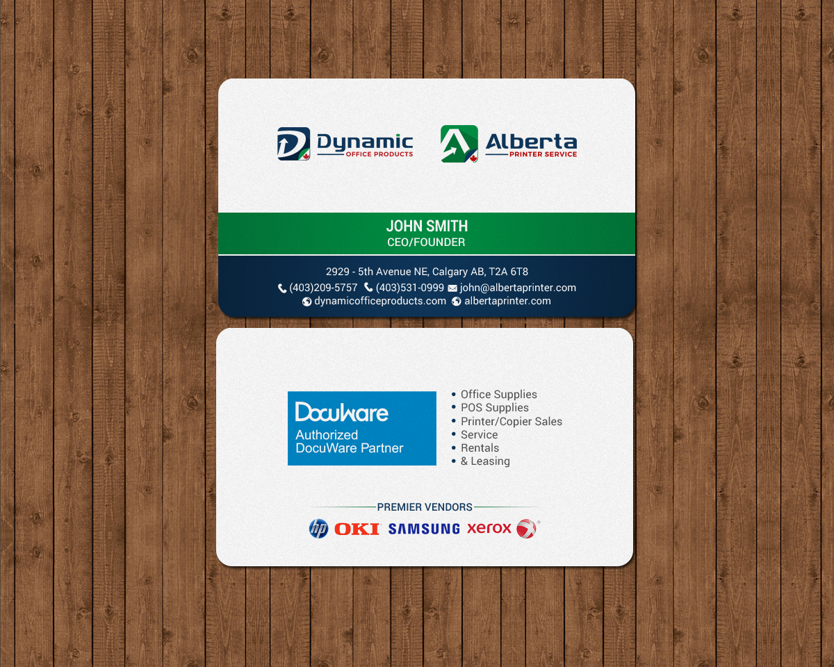 Diseño de Tarjeta de Presentación por chandrayaan.creative para Dynamic Office Products | Diseño #15818766