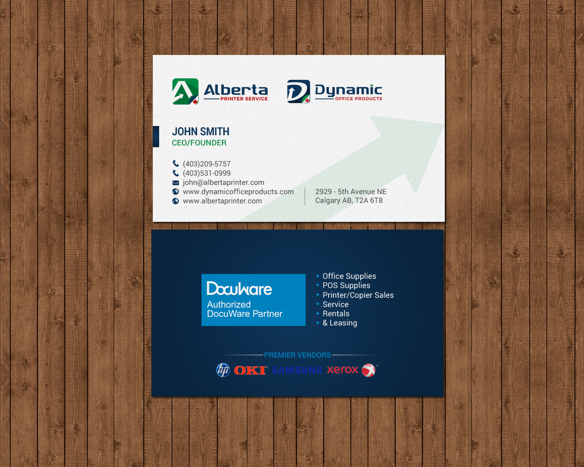 Diseño de Tarjeta de Presentación por chandrayaan.creative para Dynamic Office Products | Diseño #15818858