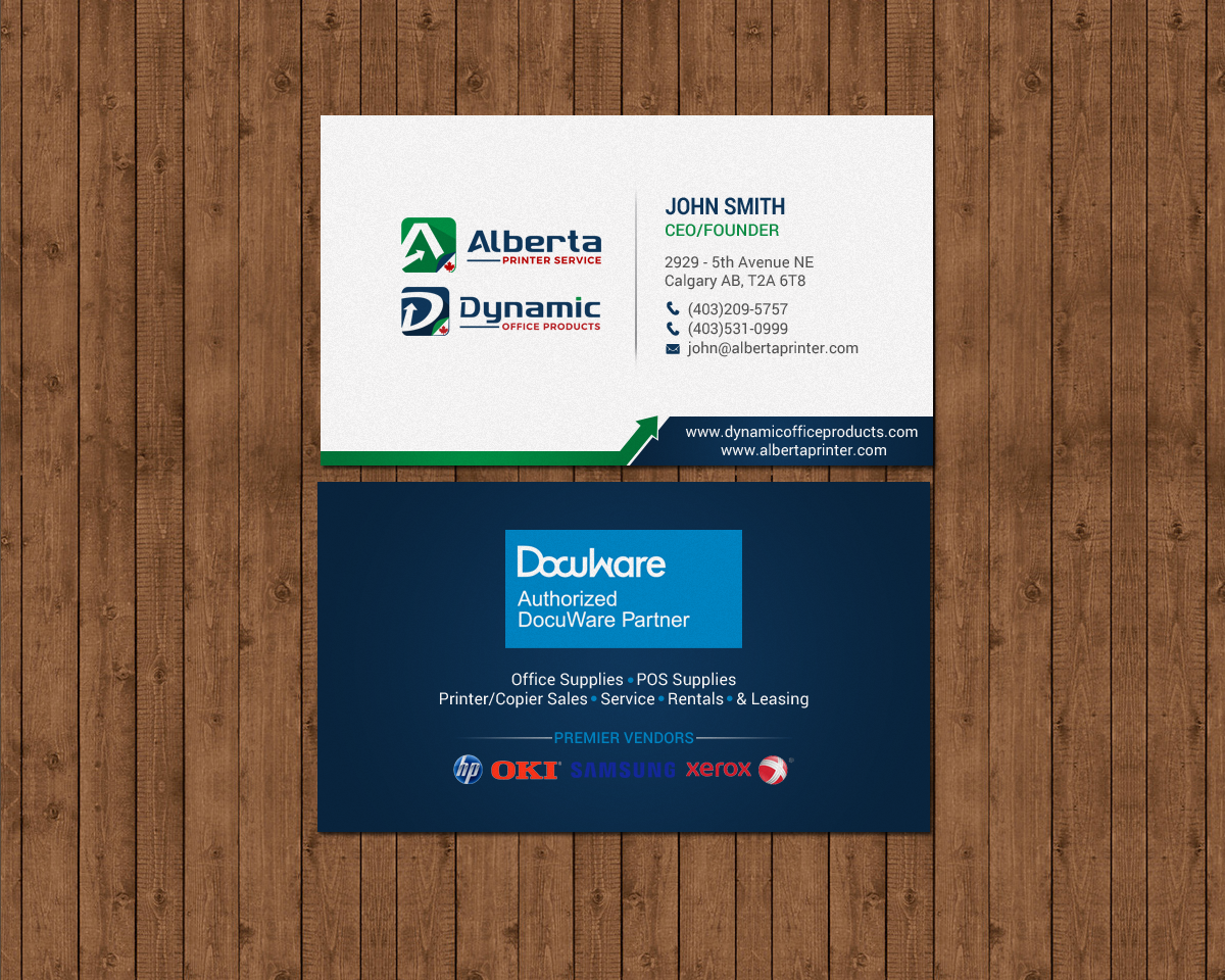 Diseño de Tarjeta de Presentación por chandrayaan.creative para Dynamic Office Products | Diseño #15819803