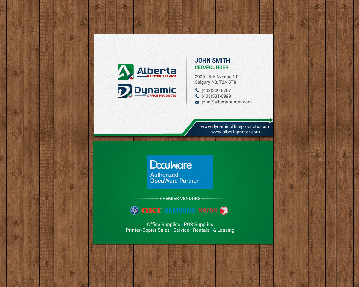 Diseño de Tarjeta de Presentación por chandrayaan.creative para Dynamic Office Products | Diseño #15819805