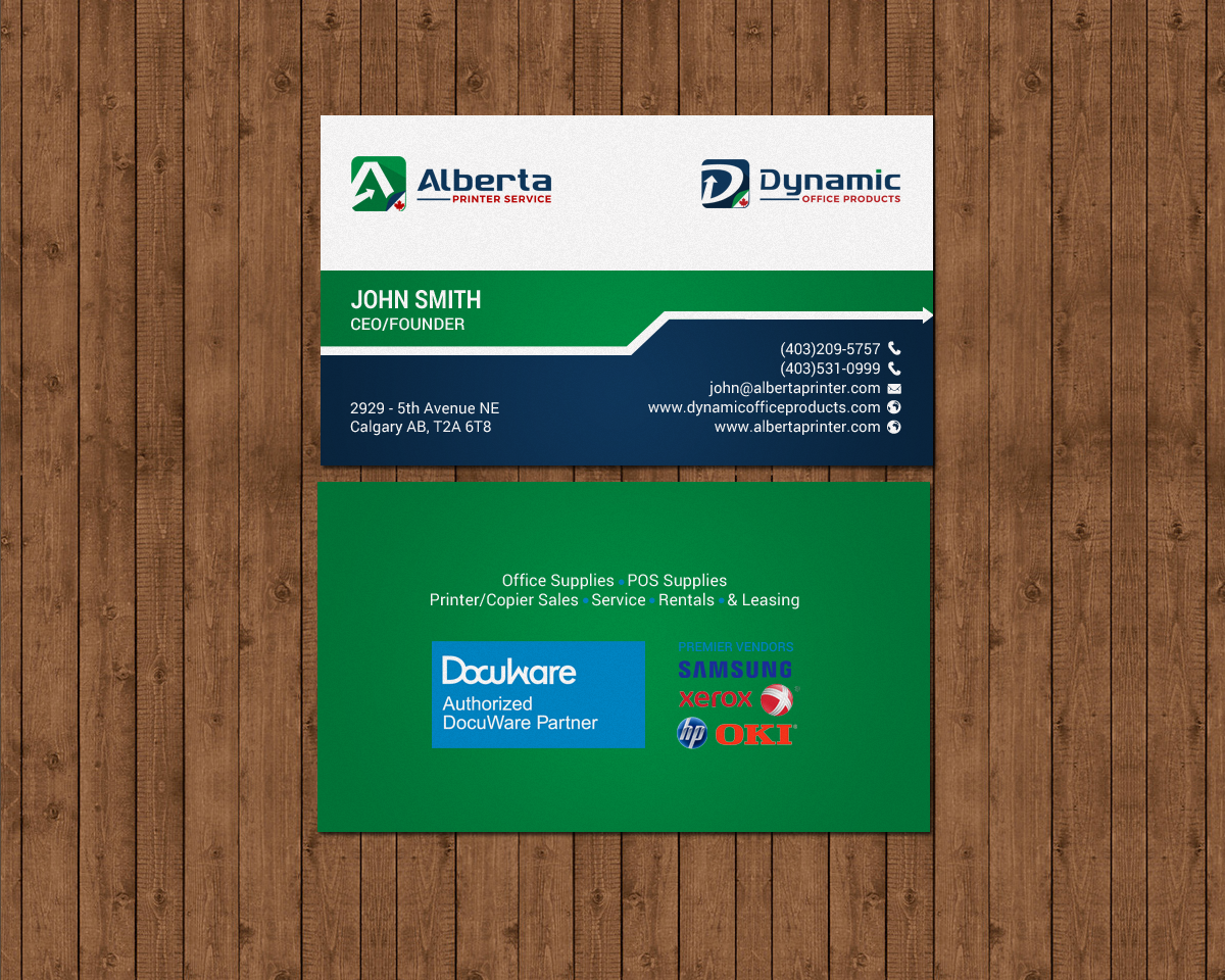 Diseño de Tarjeta de Presentación por chandrayaan.creative para Dynamic Office Products | Diseño #15819806