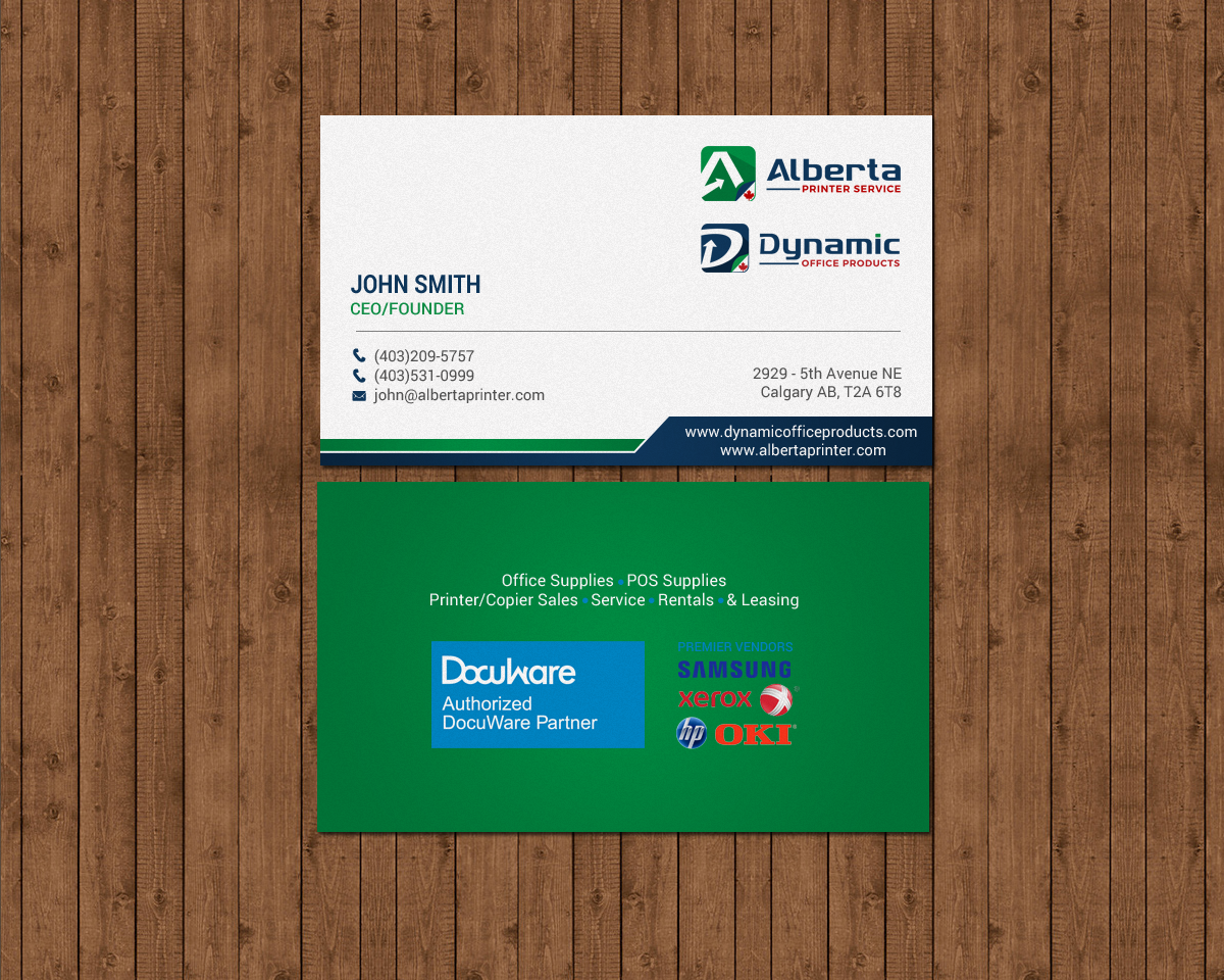 Diseño de Tarjeta de Presentación por chandrayaan.creative para Dynamic Office Products | Diseño #15819807