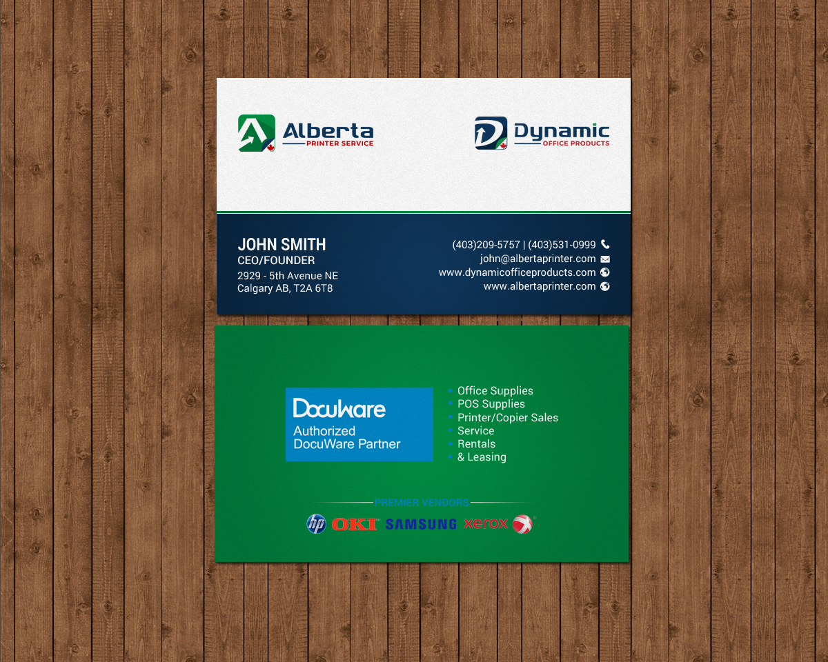 Diseño de Tarjeta de Presentación por chandrayaan.creative para Dynamic Office Products | Diseño #15819809