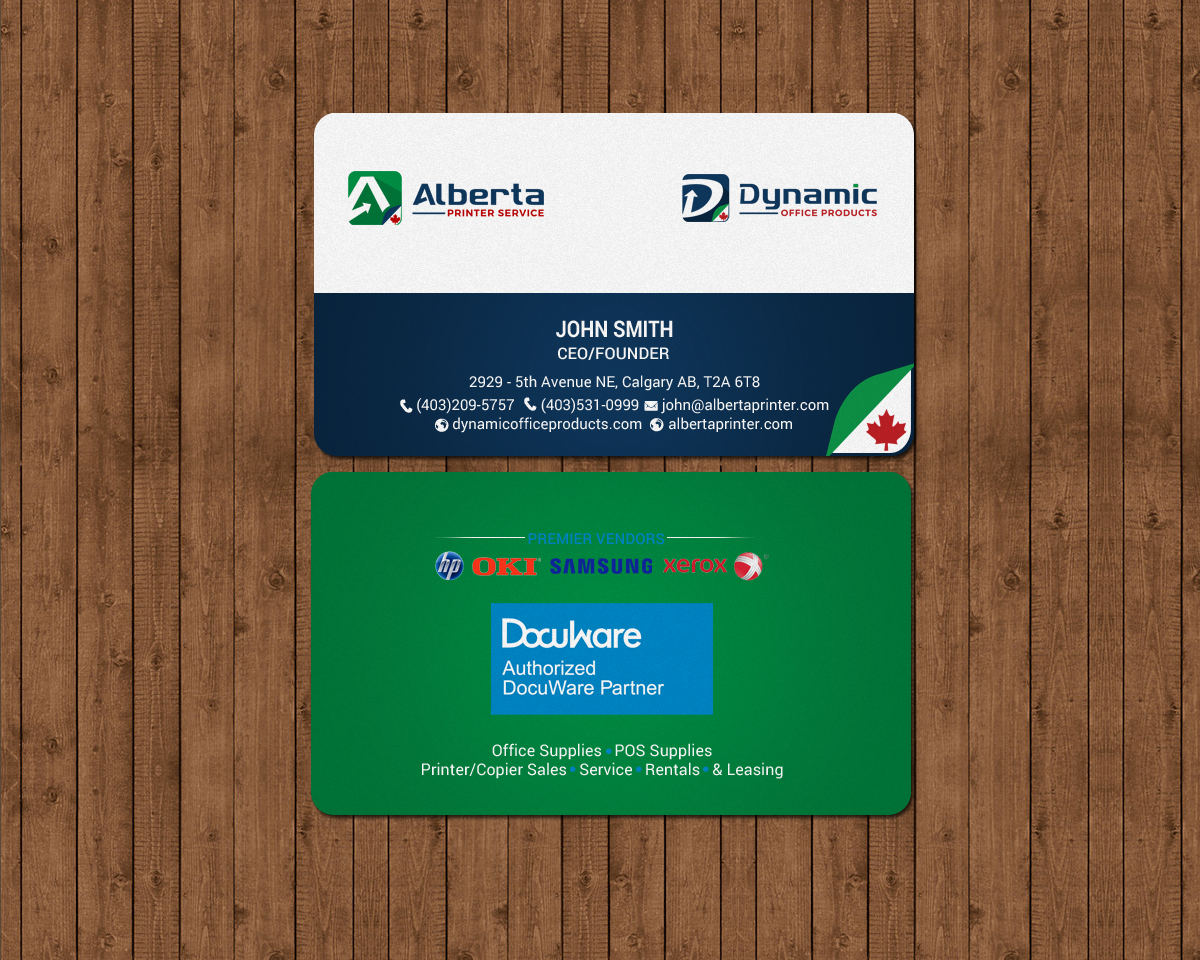 Diseño de Tarjeta de Presentación por chandrayaan.creative para Dynamic Office Products | Diseño #15819913