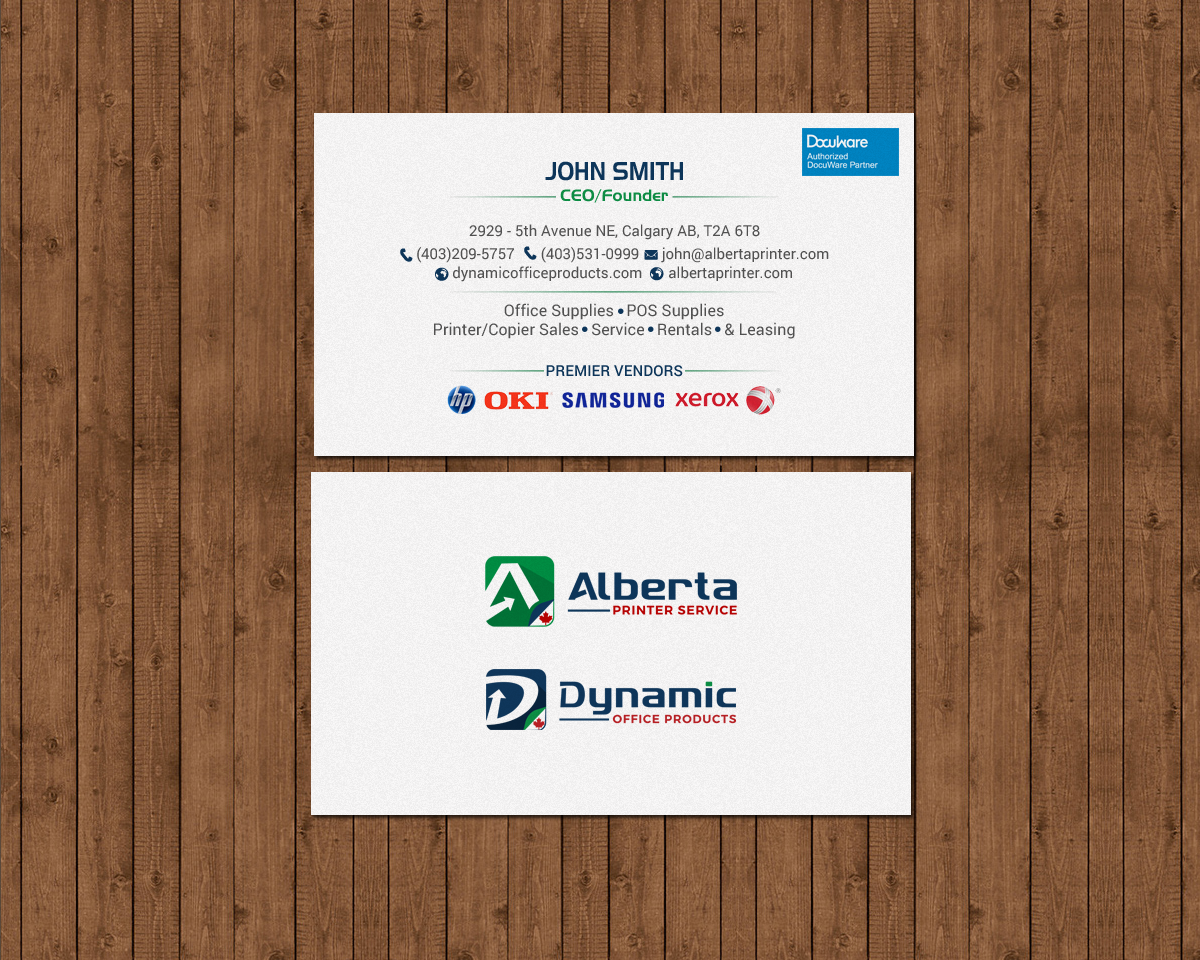 Diseño de Tarjeta de Presentación por chandrayaan.creative para Dynamic Office Products | Diseño #15821892