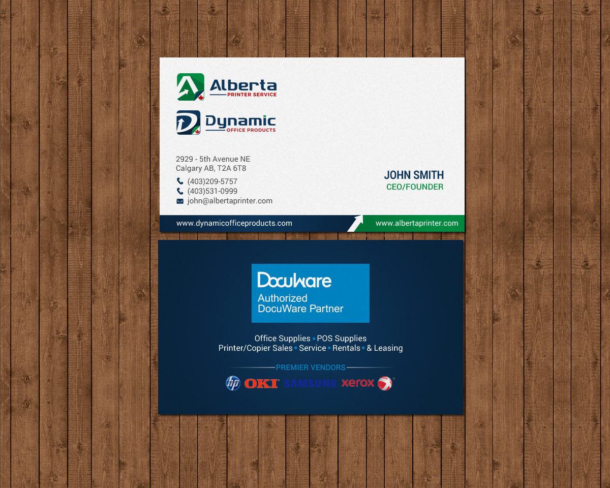 Diseño de Tarjeta de Presentación por chandrayaan.creative para Dynamic Office Products | Diseño #15821893