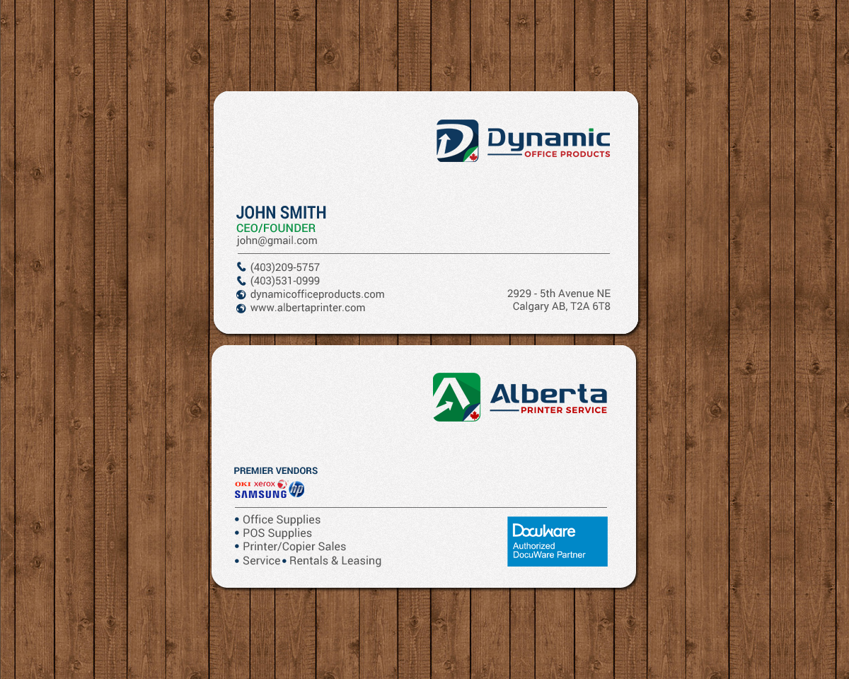 Diseño de Tarjeta de Presentación por chandrayaan.creative para Dynamic Office Products | Diseño #15821950