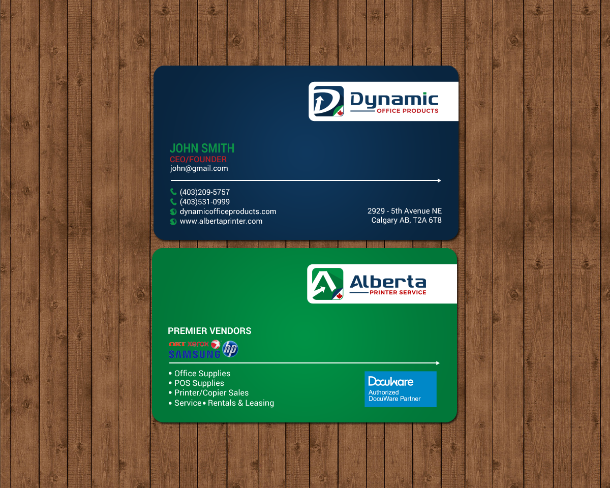 Diseño de Tarjeta de Presentación por chandrayaan.creative para Dynamic Office Products | Diseño #15822022