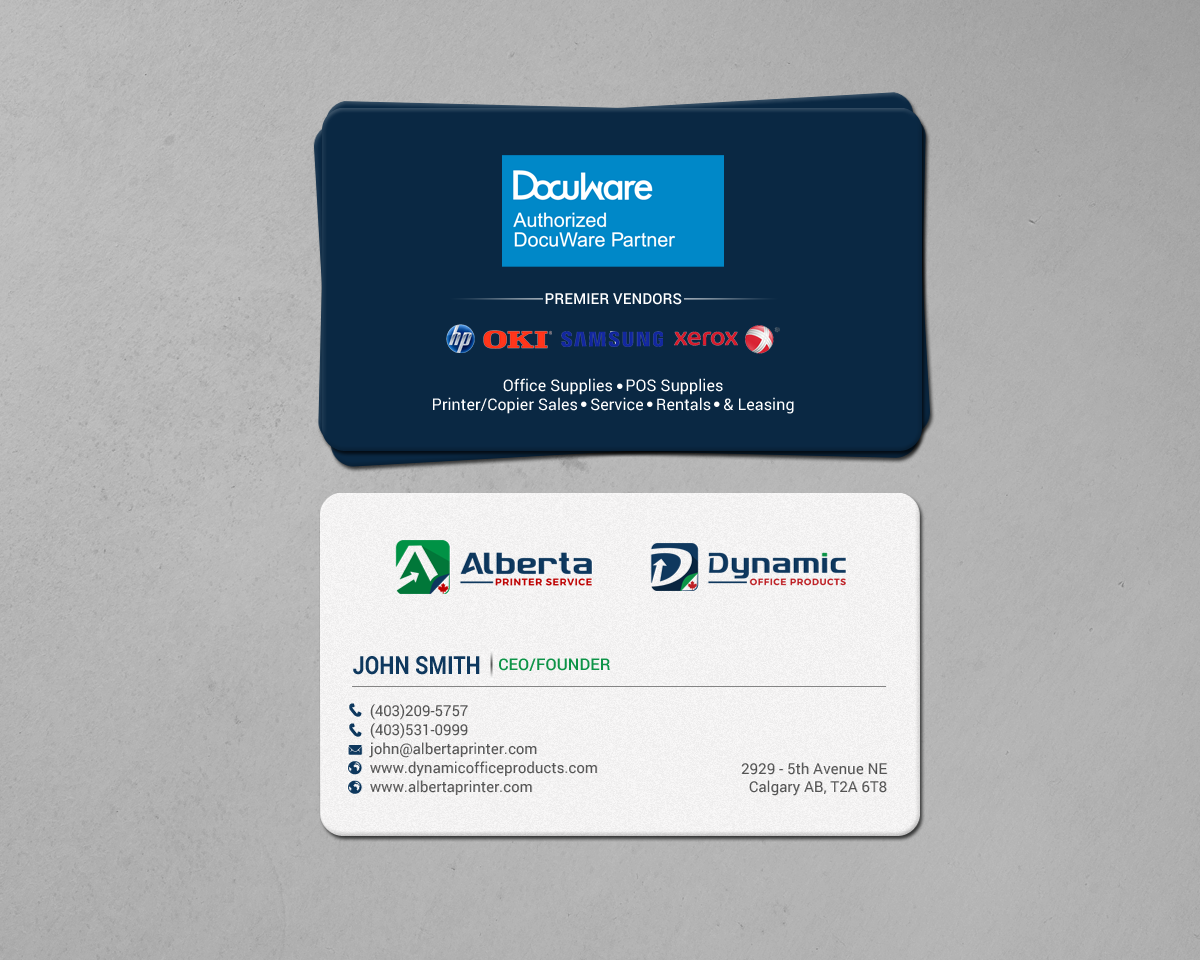 Diseño de Tarjeta de Presentación por chandrayaan.creative para Dynamic Office Products | Diseño #15822024