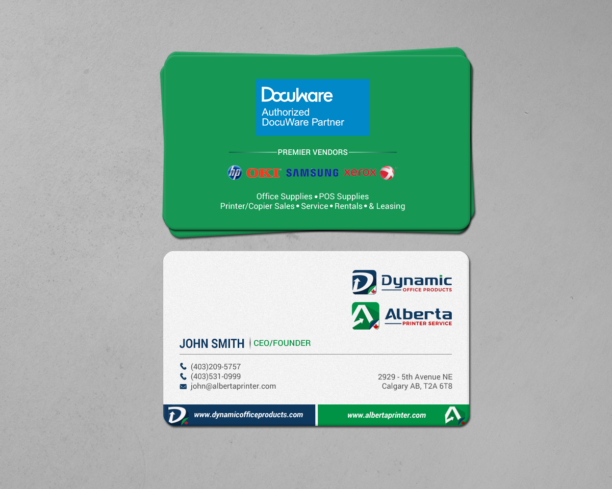 Diseño de Tarjeta de Presentación por chandrayaan.creative para Dynamic Office Products | Diseño #15822026