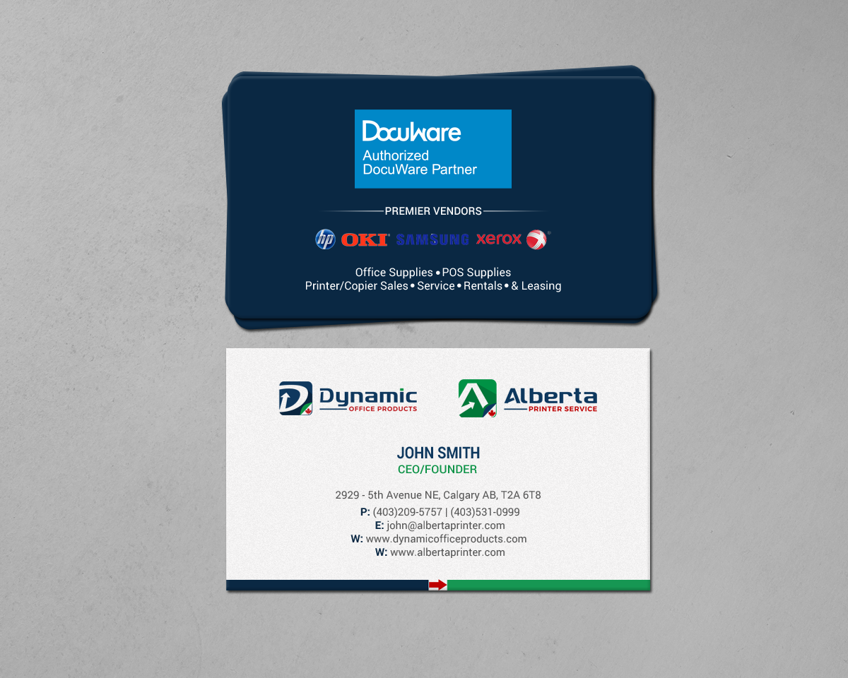 Diseño de Tarjeta de Presentación por chandrayaan.creative para Dynamic Office Products | Diseño #15822066