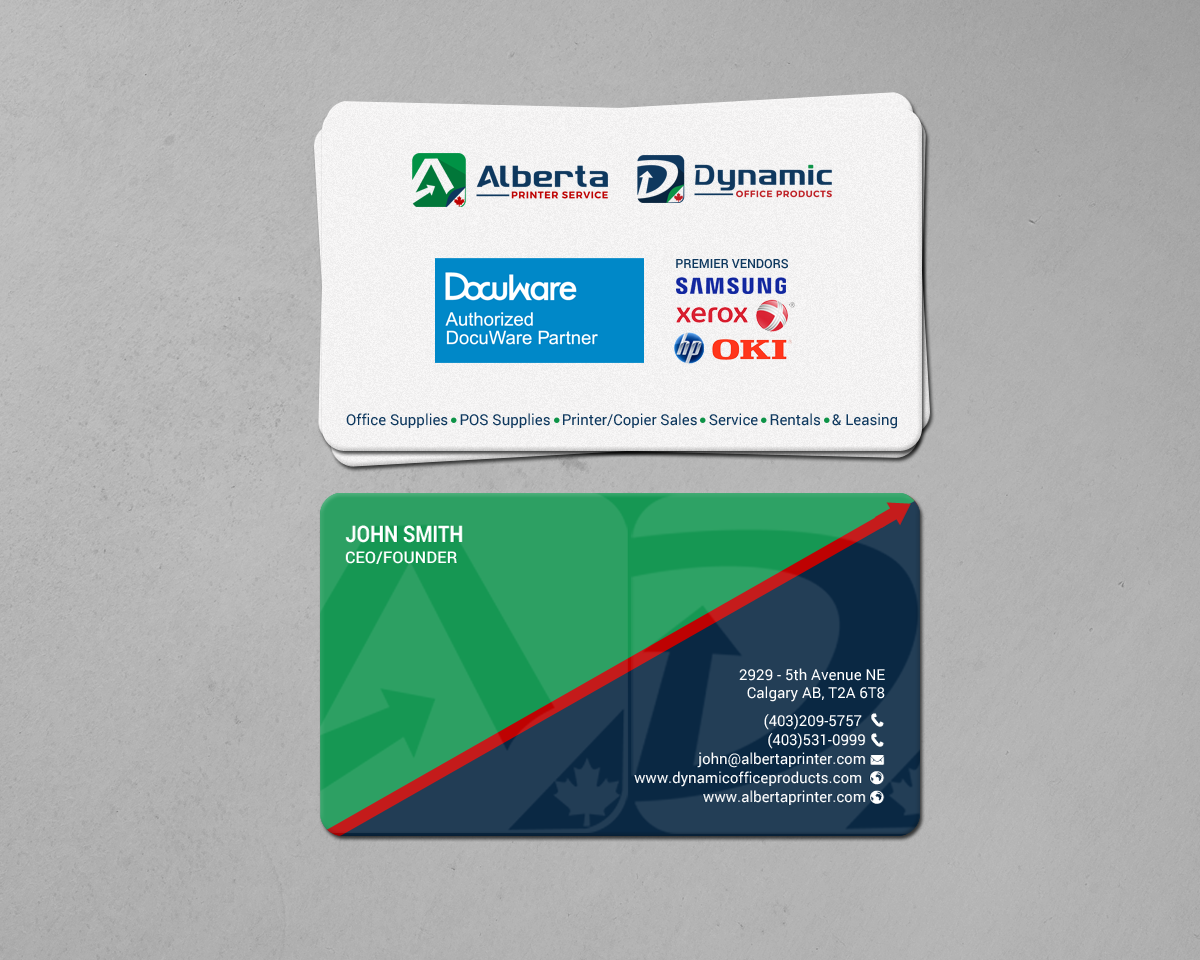 Diseño de Tarjeta de Presentación por chandrayaan.creative para Dynamic Office Products | Diseño #15822067