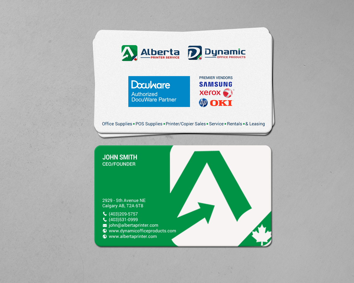 Diseño de Tarjeta de Presentación por chandrayaan.creative para Dynamic Office Products | Diseño #15822068