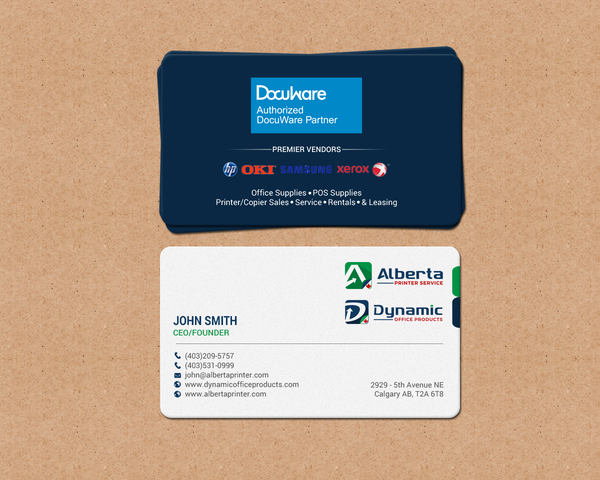 Diseño de Tarjeta de Presentación por chandrayaan.creative para Dynamic Office Products | Diseño #15822080