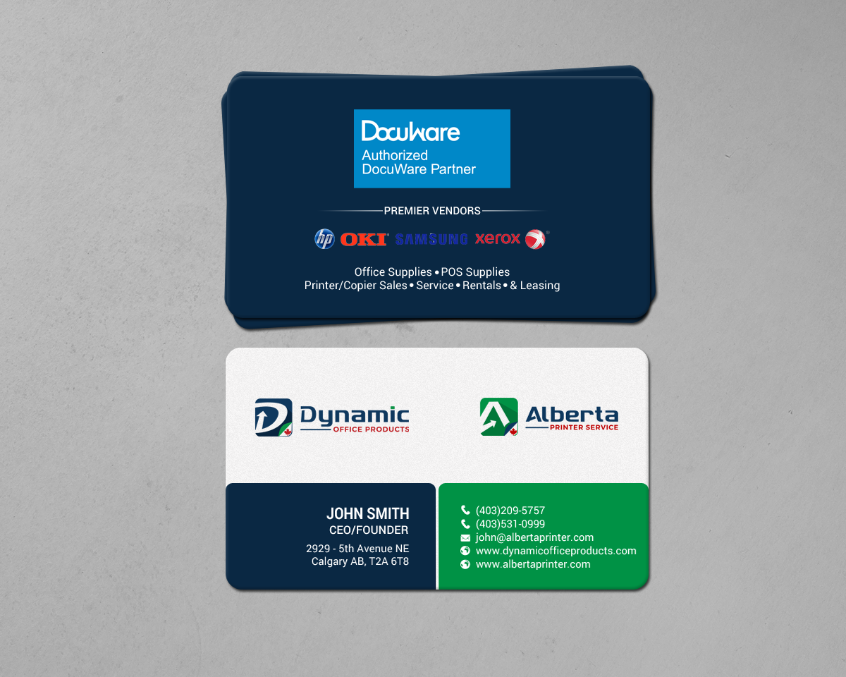 Diseño de Tarjeta de Presentación por chandrayaan.creative para Dynamic Office Products | Diseño #15822082