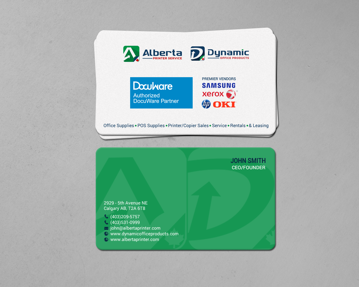 Diseño de Tarjeta de Presentación por chandrayaan.creative para Dynamic Office Products | Diseño #15822094