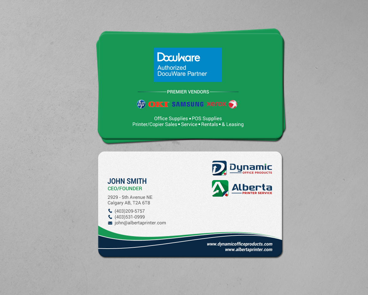 Diseño de Tarjeta de Presentación por chandrayaan.creative para Dynamic Office Products | Diseño #15822095