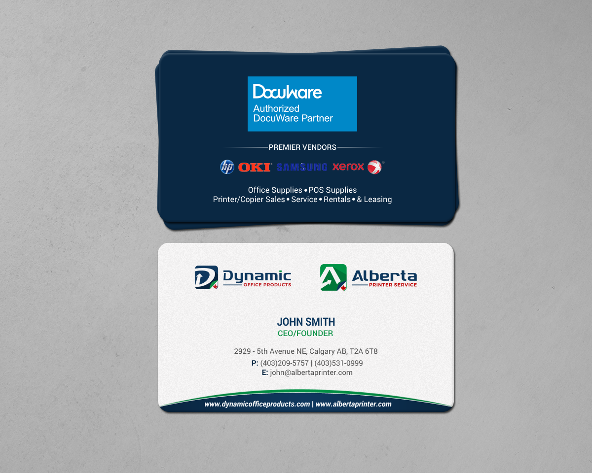 Diseño de Tarjeta de Presentación por chandrayaan.creative para Dynamic Office Products | Diseño #15822096