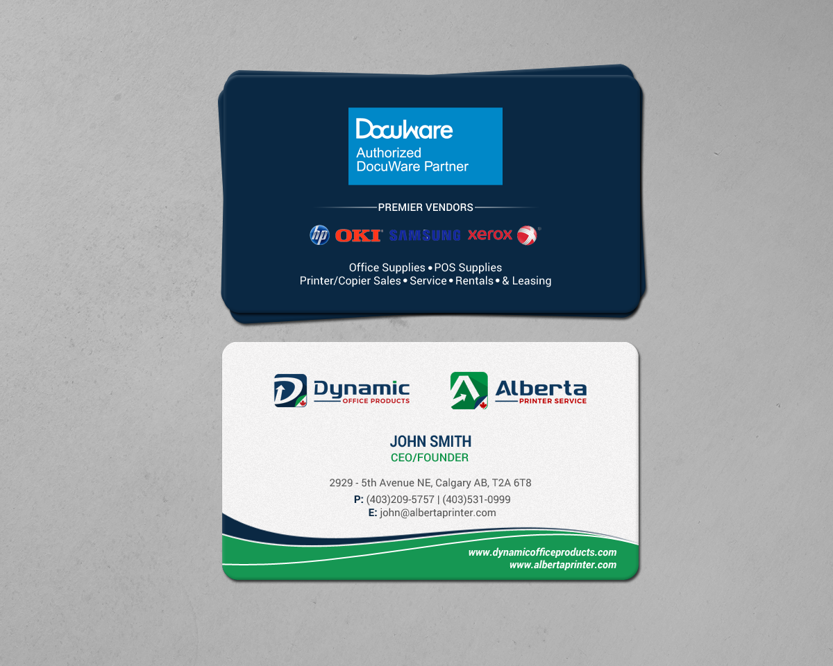 Diseño de Tarjeta de Presentación por chandrayaan.creative para Dynamic Office Products | Diseño #15822097