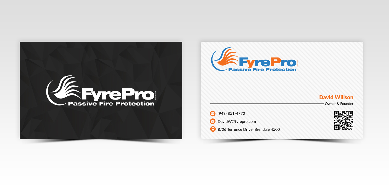 Design de Carte de Visite par Pointless Pixels India pour Fyre Pro Aus | Design #15730476