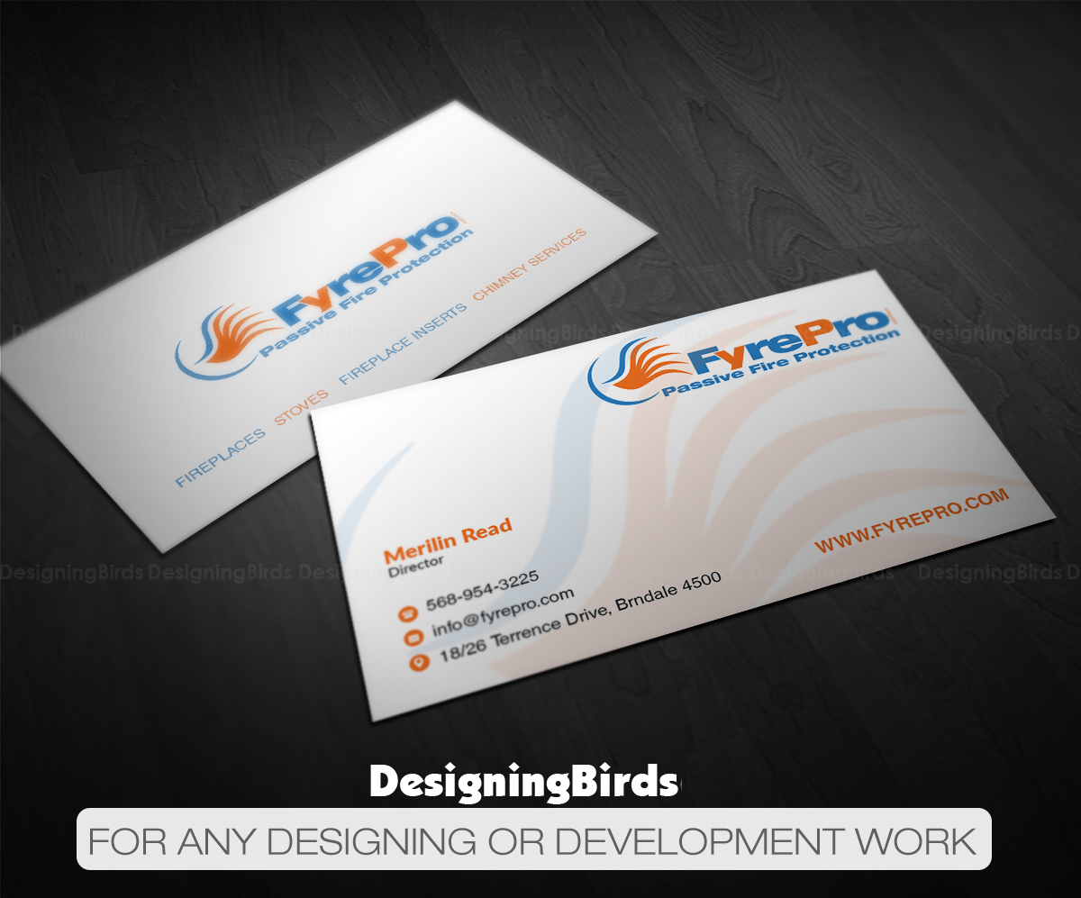 Business Card Design by Designing Birds for Fyre Pro Aus | Design #15772190