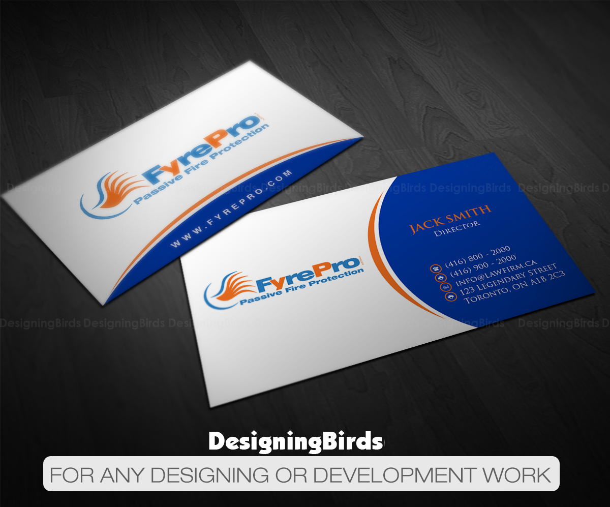 Business Card Design by Designing Birds for Fyre Pro Aus | Design #15778577