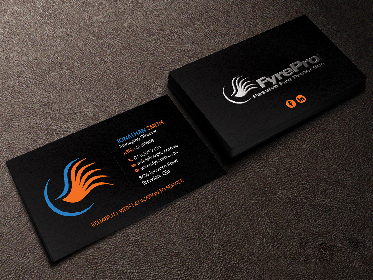 Business Card Design by Creations Box 2015 for Fyre Pro Aus | Design #15738039