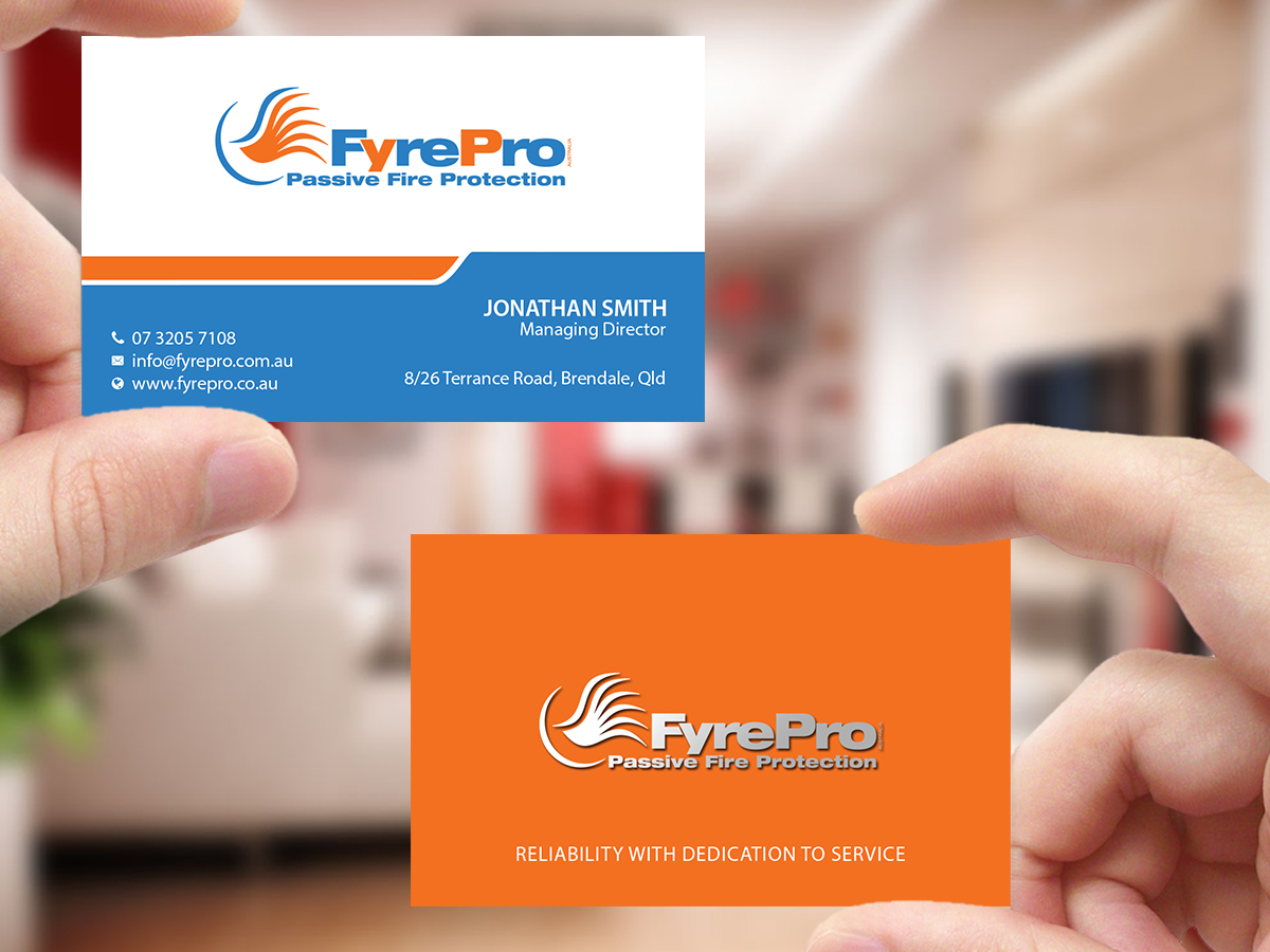 Business Card Design by Creations Box 2015 for Fyre Pro Aus | Design #15738140