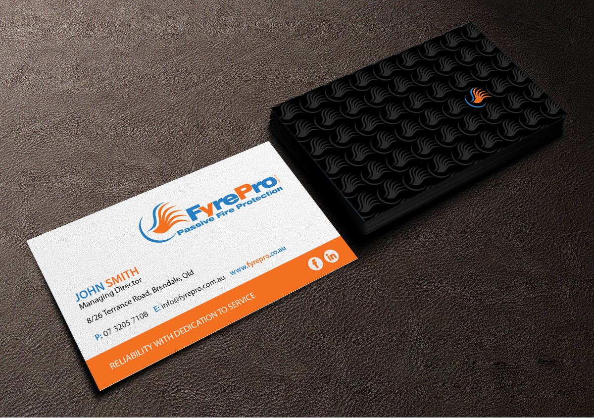 Business Card Design by Creations Box 2015 for Fyre Pro Aus | Design #15738141