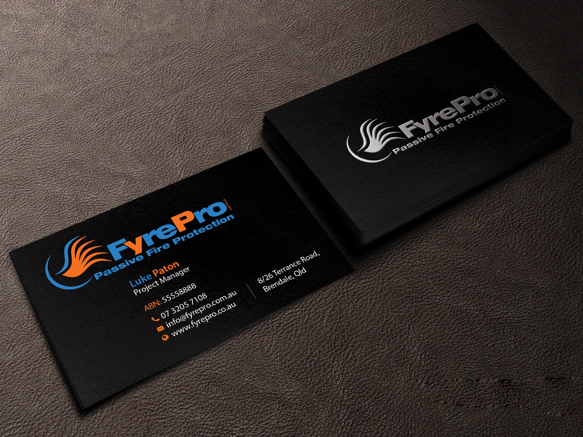 Visitenkarten-Design von Creations Box 2015 für Fyre Pro Aus | Design #15812774