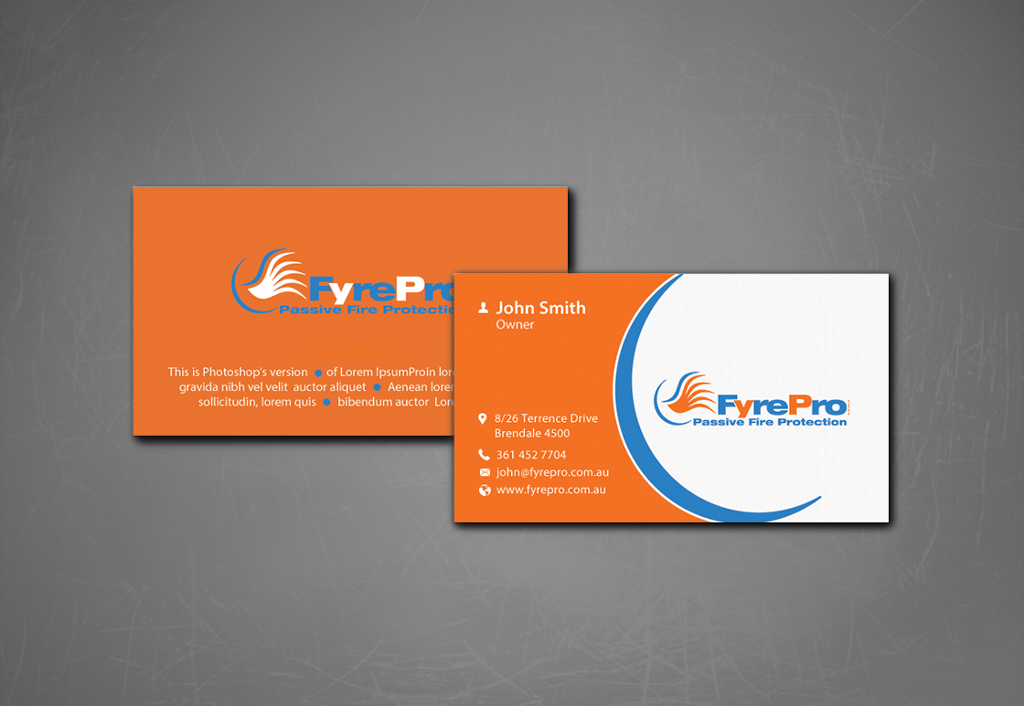 Business Card Design by phoenixx for Fyre Pro Aus | Design #15751582