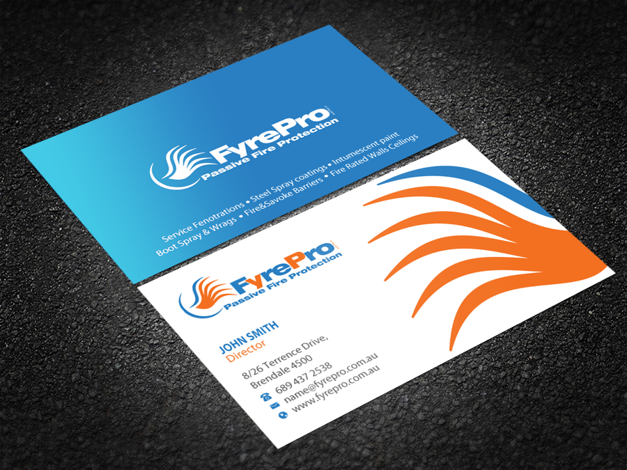 Business Card Design by Brand aid for Fyre Pro Aus | Design #15733151