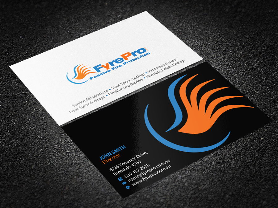 Business Card Design by Brand aid for Fyre Pro Aus | Design #15733152