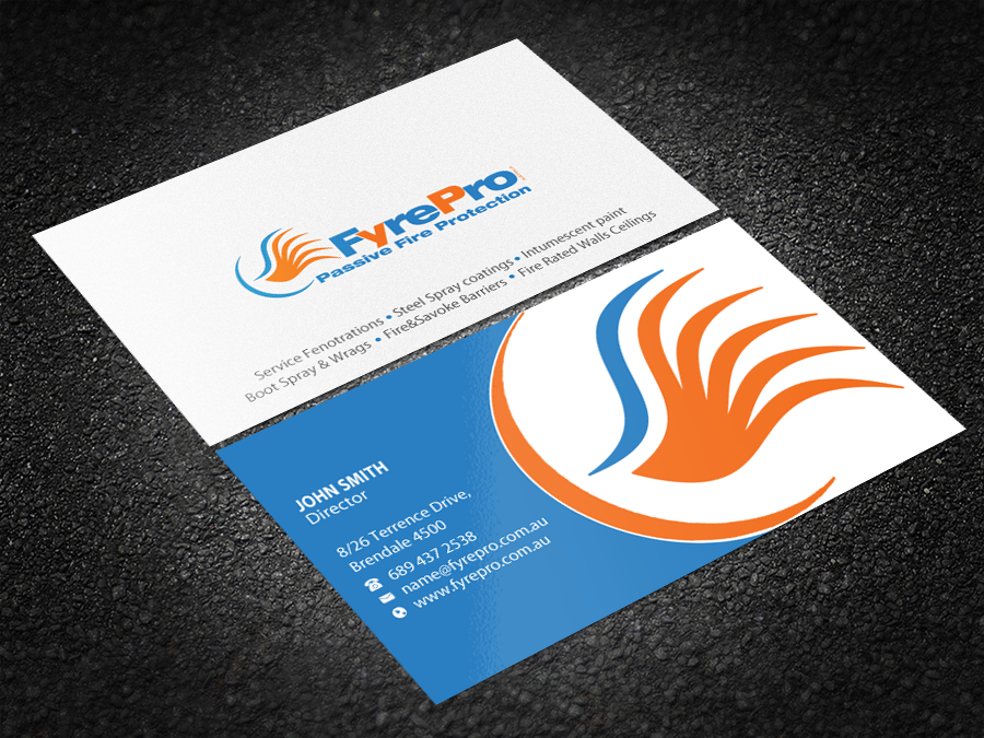 Business Card Design by Brand aid for Fyre Pro Aus | Design #15733244