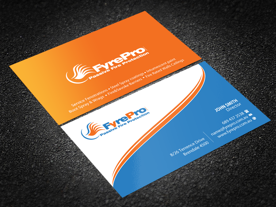 Business Card Design by Brand aid for Fyre Pro Aus | Design #15733599