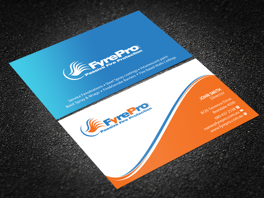 Business Card Design by Brand aid for Fyre Pro Aus | Design #15733601