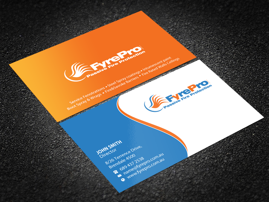 Business Card Design by Brand aid for Fyre Pro Aus | Design #15733603