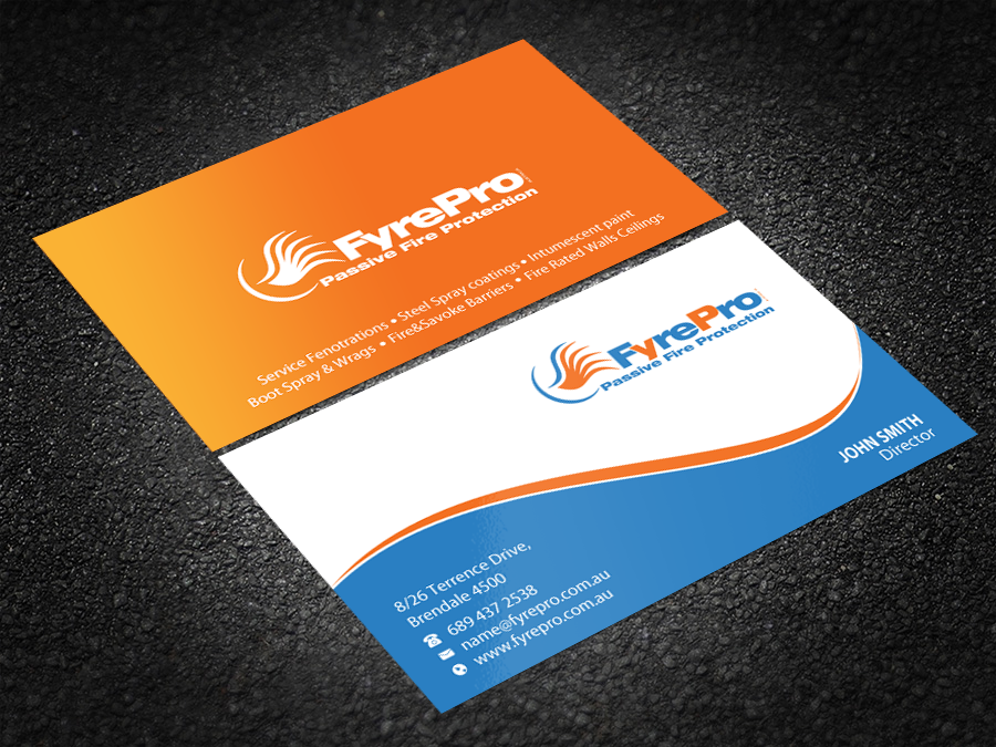 Business Card Design by Brand aid for Fyre Pro Aus | Design #15733619